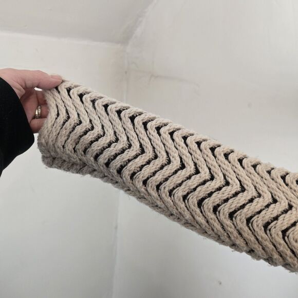 Anthropologie Moth Cardigan XL Wool Blend Open Front Chevron Textured Long - Picture 4 of 13